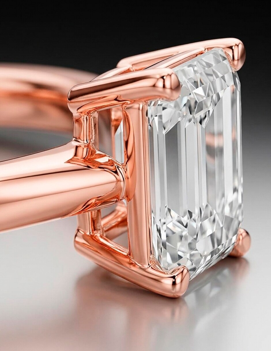 Anillo de compromiso de oro 18 K diamante de laboratorio 6
