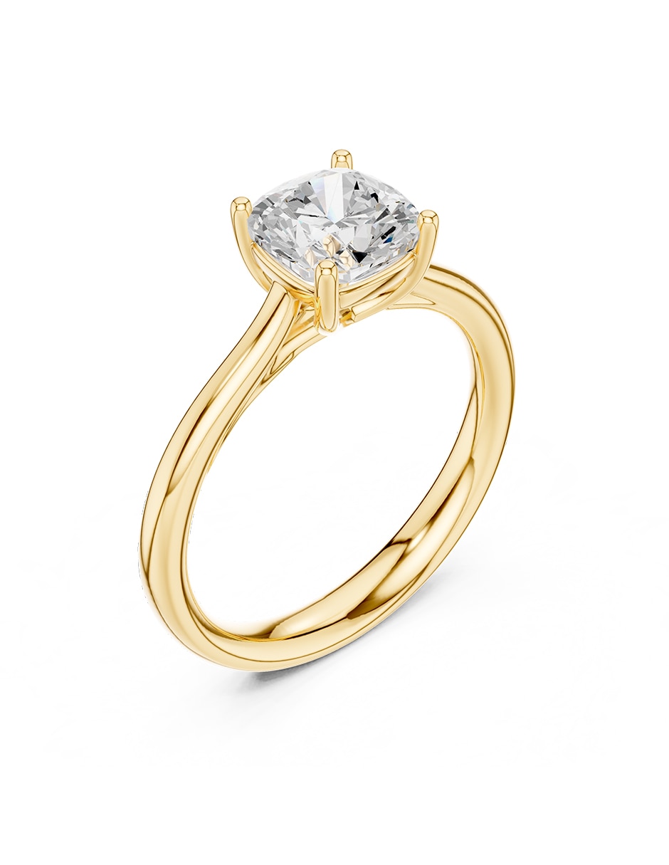 Anillo de compromiso de oro 9 K Amore Mio diamante de laboratorio
