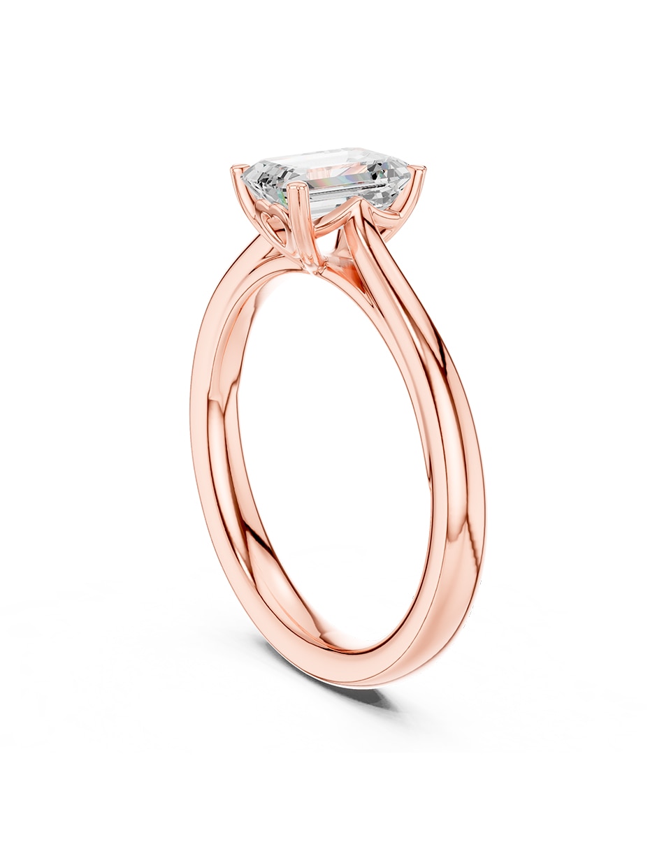 Anillo de compromiso de oro 9 k zirconia cúbica 3