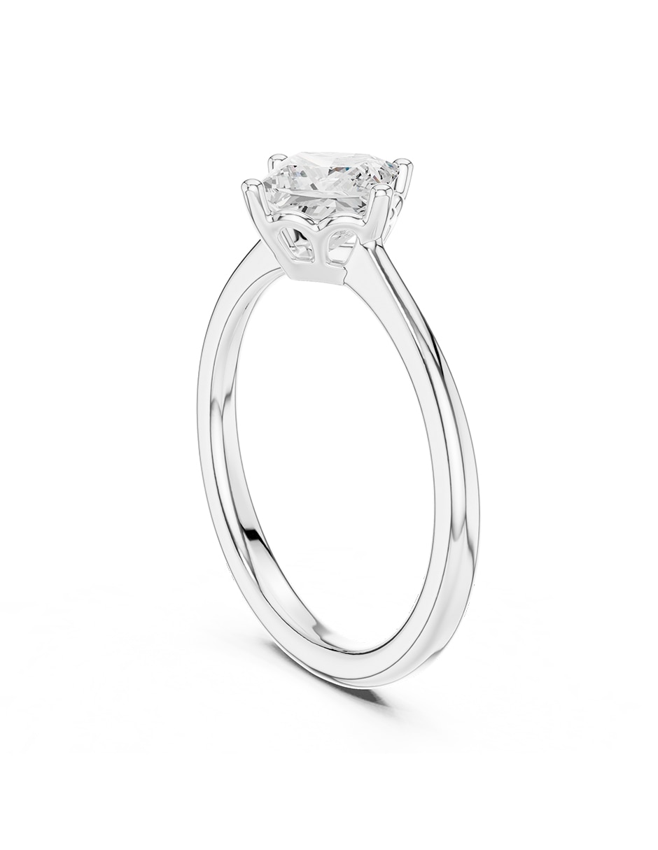 Anillo de compromiso de oro 14 k zirconia cúbica 3