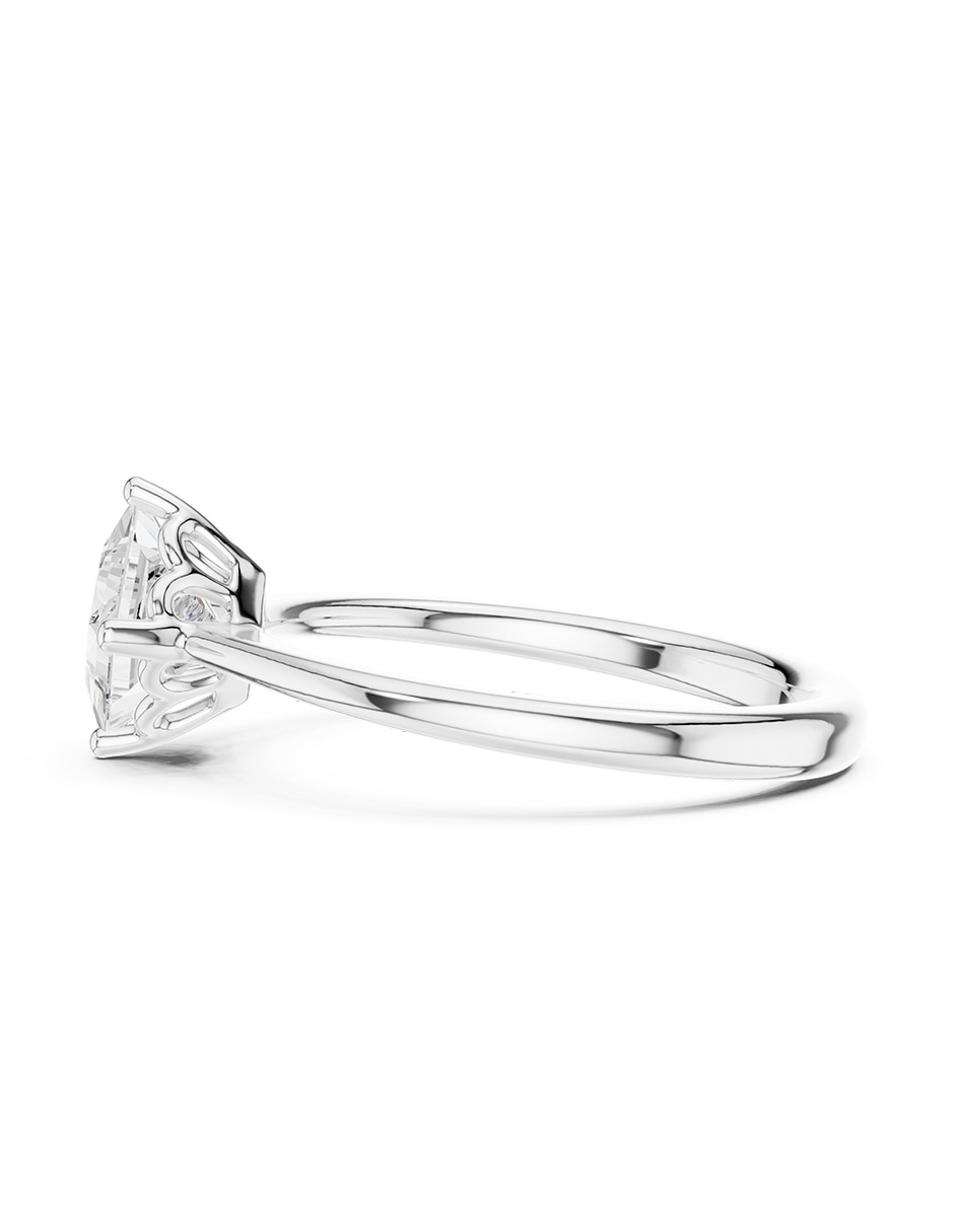 Anillo de compromiso de oro 14 k zirconia cúbica 5
