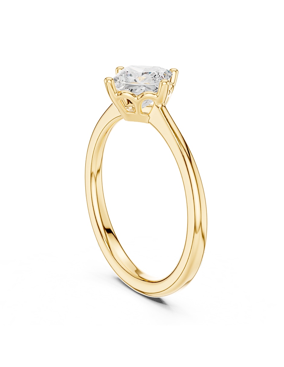 Anillo de compromiso de oro 14 K Amore Mio zirconia cúbica