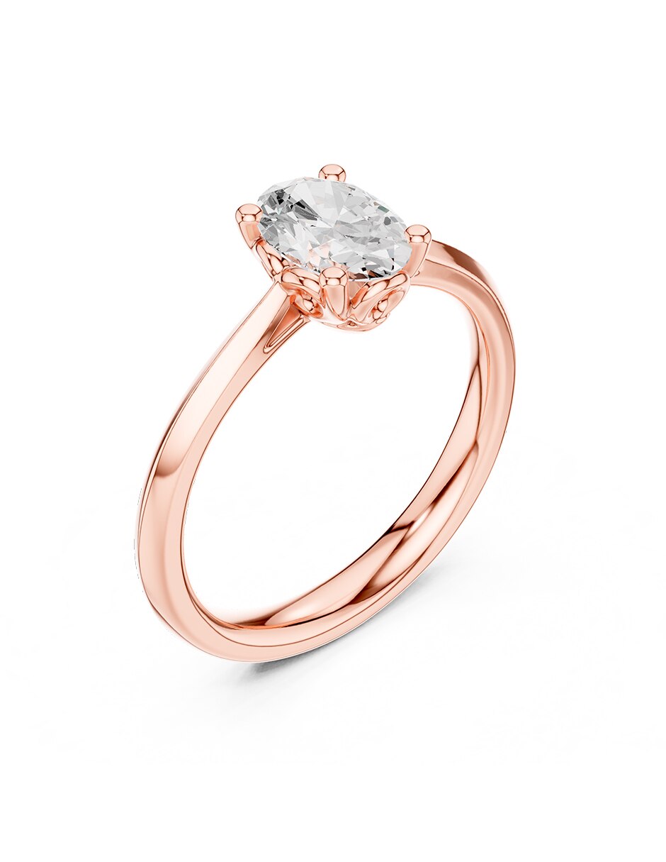 Anillo de compromiso de oro 18 K diamante de laboratorio 2