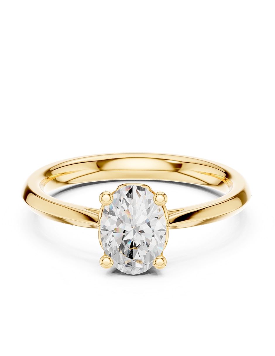 Anillo de compromiso de Oro 9 k Amore Mio! Diamante de laboratorio
