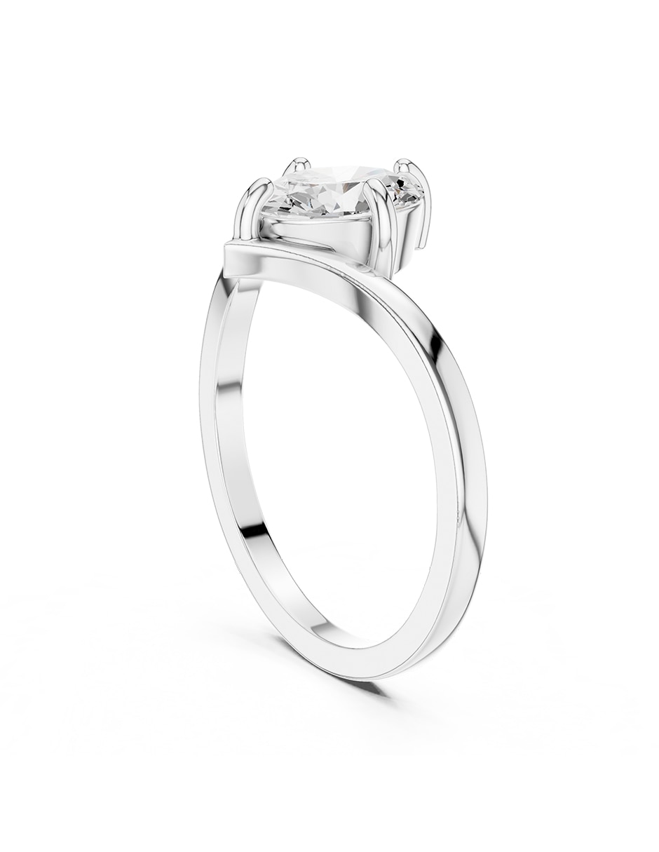 Anillo de compromiso de oro 14 K diamante de laboratorio 3
