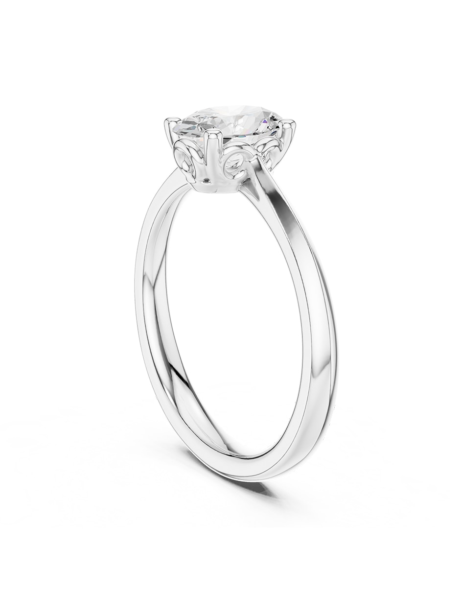 Anillo de compromiso de oro 9 K diamante de laboratorio 3