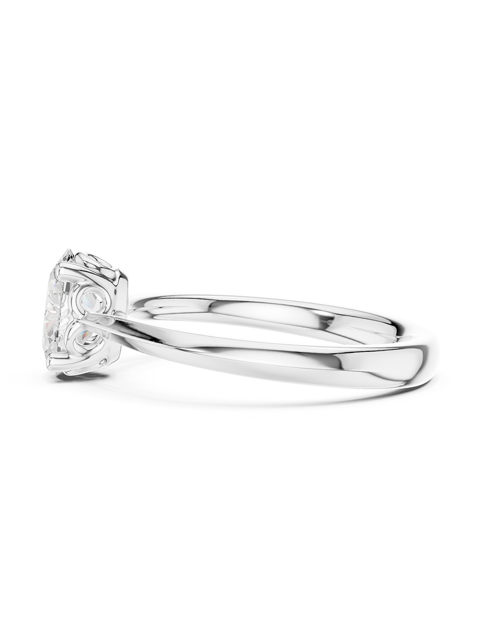 Anillo de compromiso de oro 9 K diamante de laboratorio 5