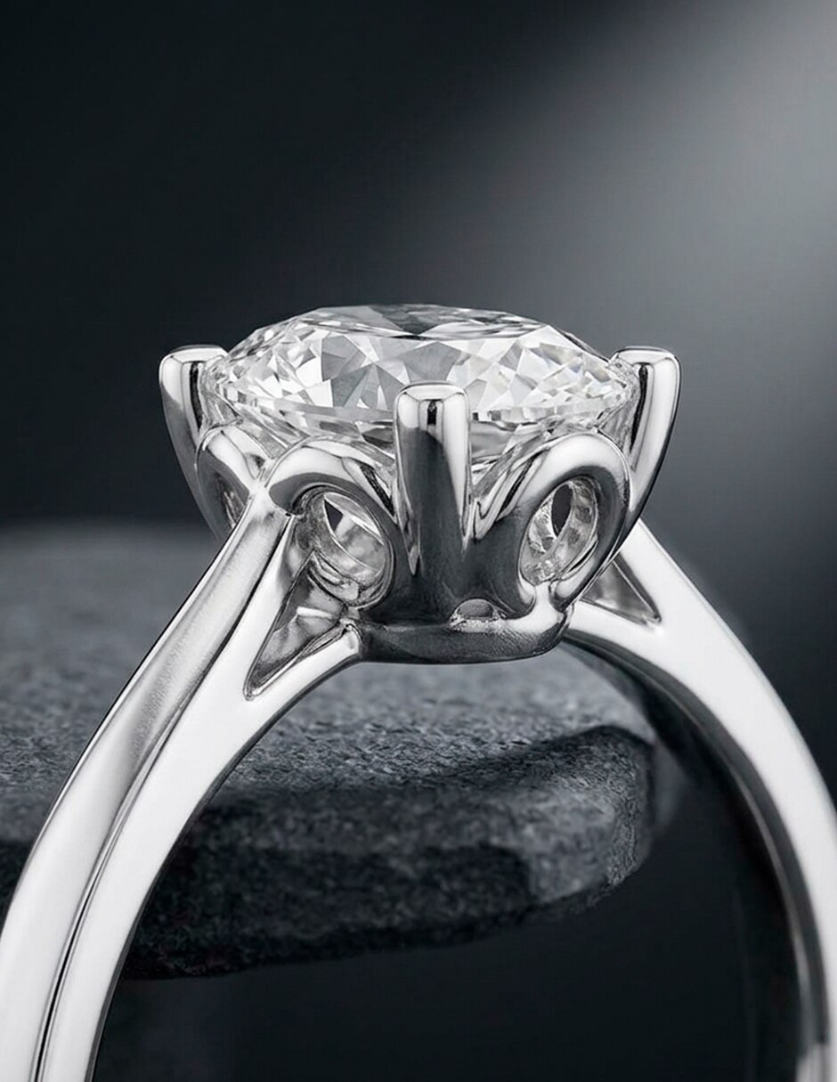 Anillo de compromiso de oro 14 K diamante de laboratorio 7