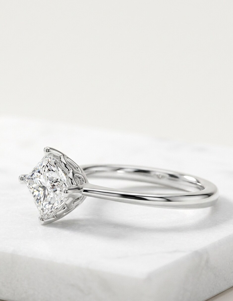 Anillo de compromiso de oro 14 K diamante de laboratorio 6