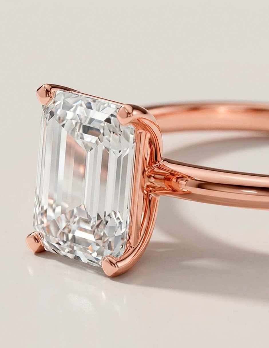 Anillo de compromiso de oro 14 k zirconia cúbica 9