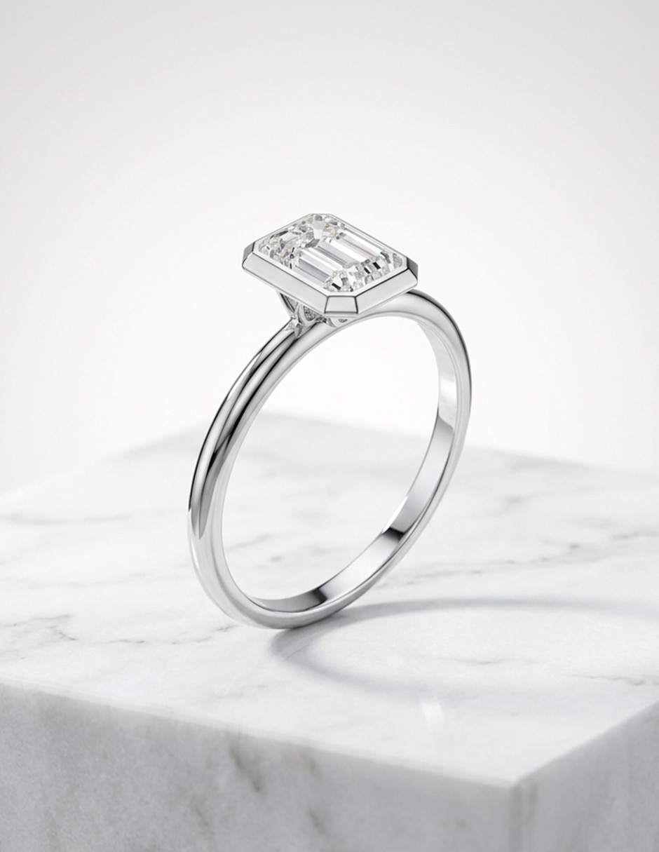 Anillo de compromiso de oro 9 k zirconia cúbica 6