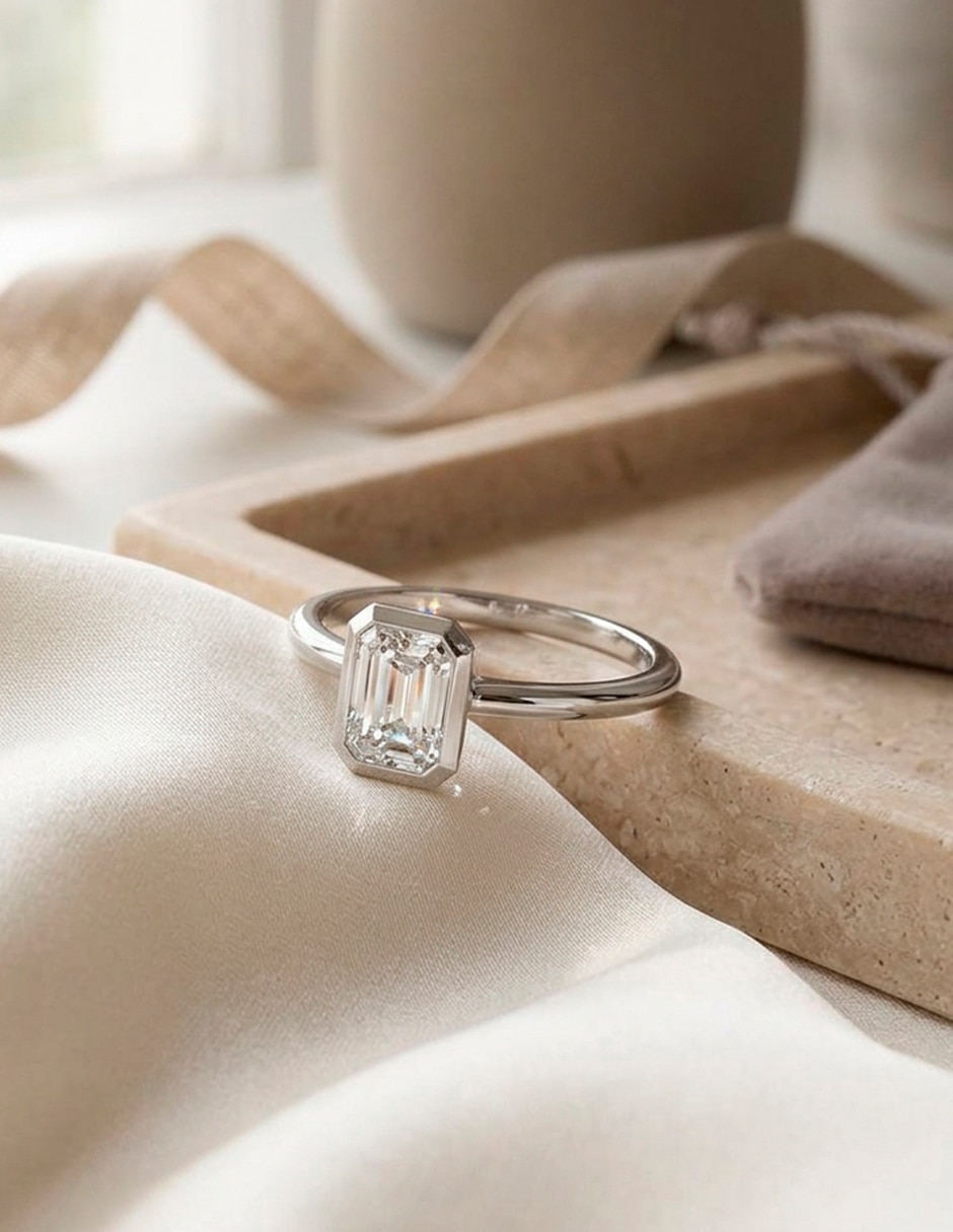 Anillo de compromiso de oro 9 k zirconia cúbica 7