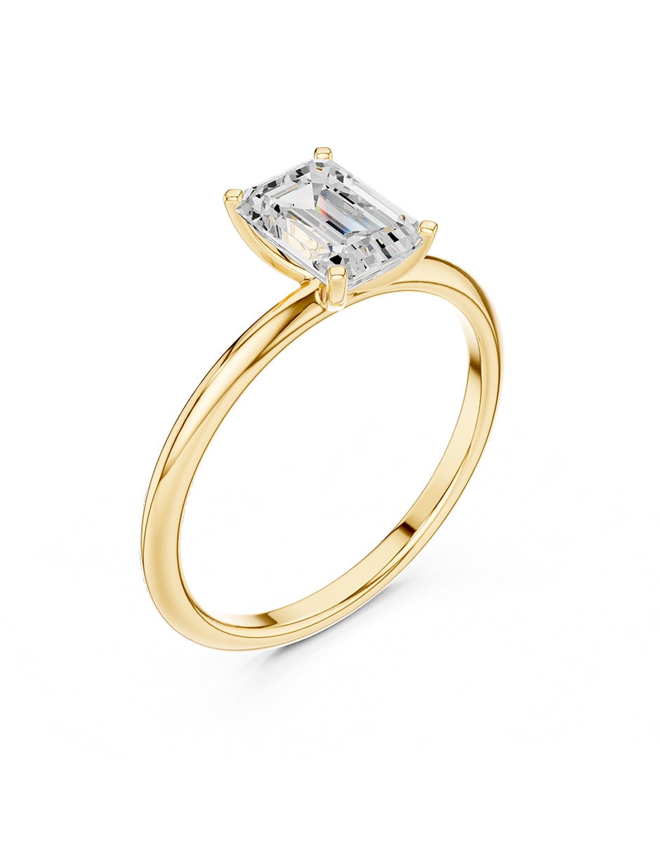 Anillo de compromiso de oro 9 K Amore Mio diamante de laboratorio