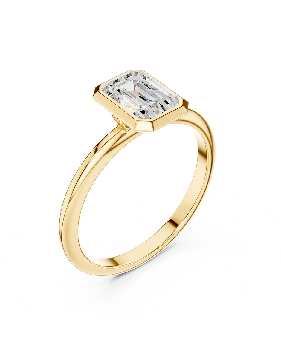 Anillo de compromiso de oro 9 K Amore Mio zirconia cœbica