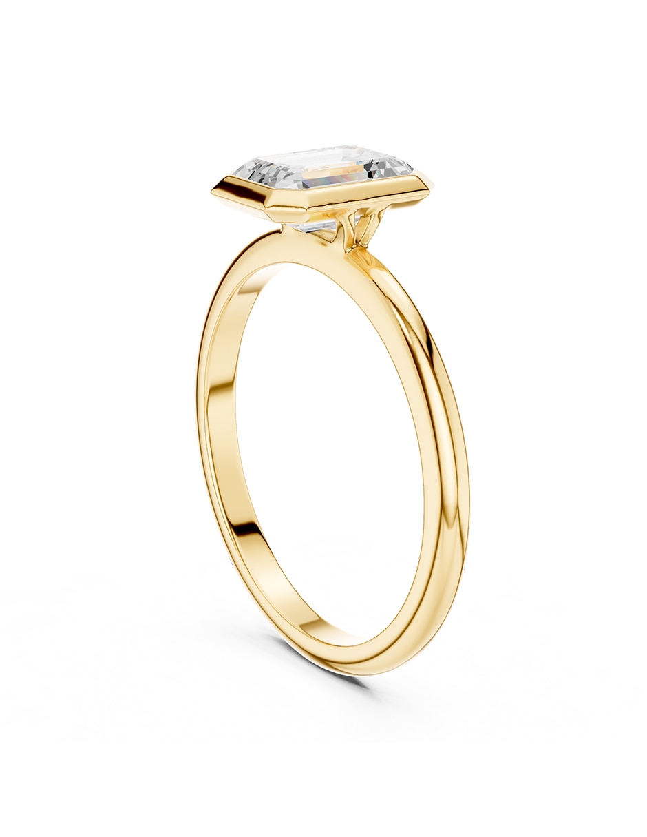 Anillo de compromiso de oro 9 K Amore Mio zirconia cœbica