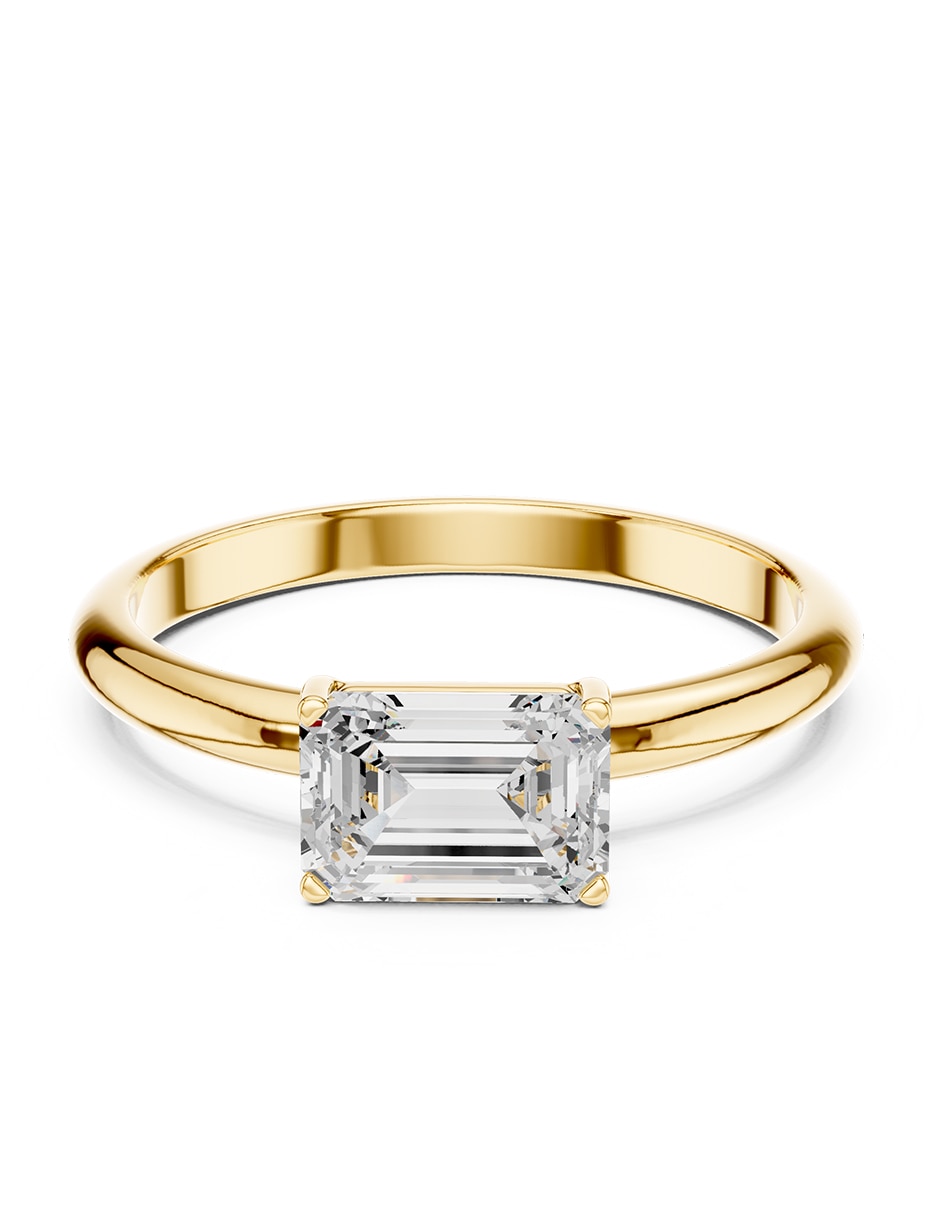 Anillo de compromiso de oro 9 K zirconia cœbica