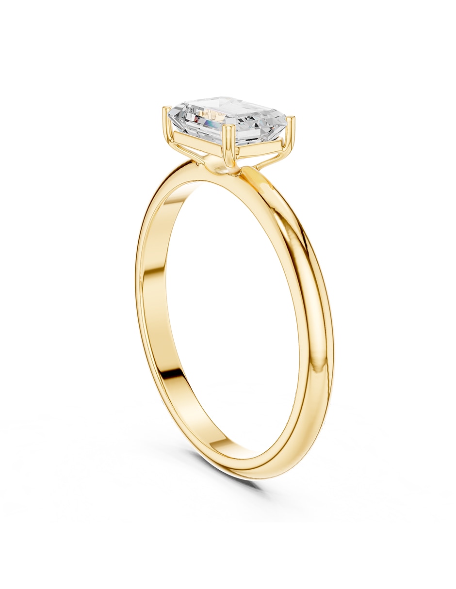 Anillo de compromiso de oro 9 K Amore Mio zirconia cúbica