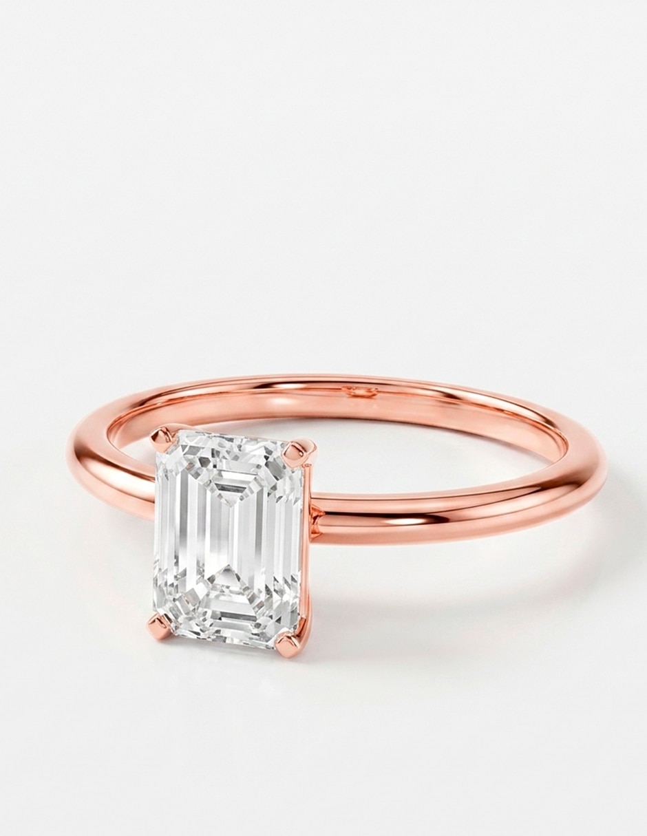 Anillo de compromiso de oro 14 K diamante de laboratorio 6