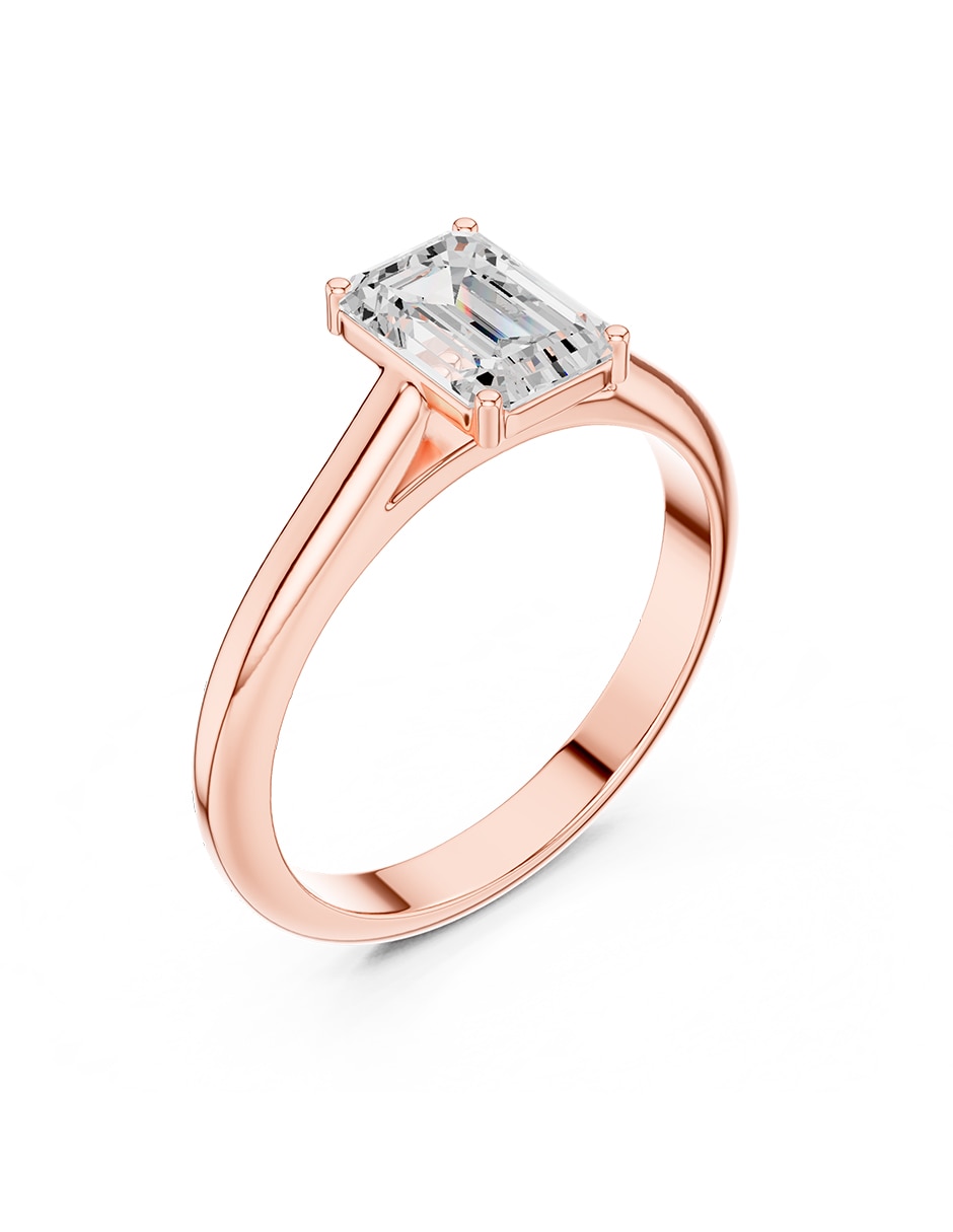 Anillo de compromiso de Oro 14 K Zirconia cúbica 2