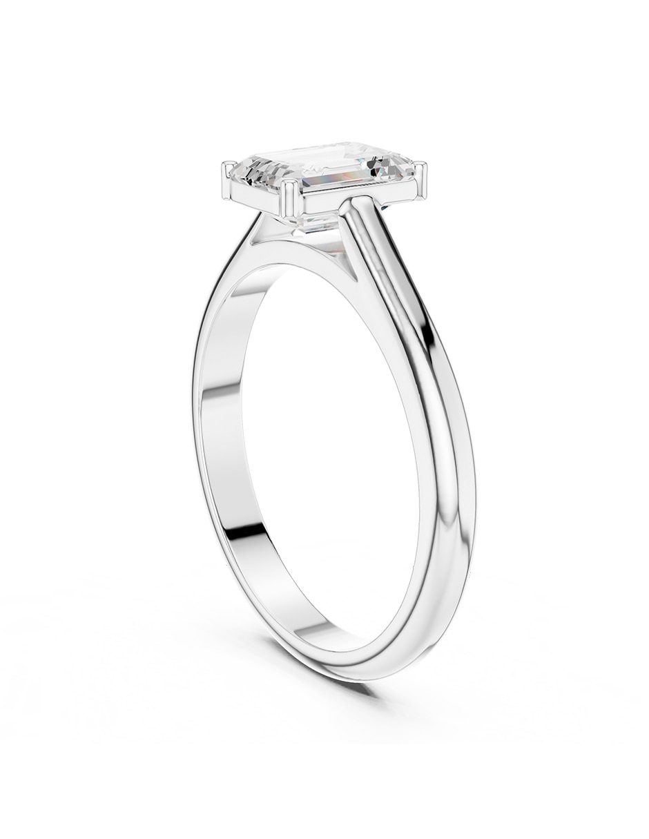 Anillo de compromiso de Oro 18 K Zirconia cúbica 3