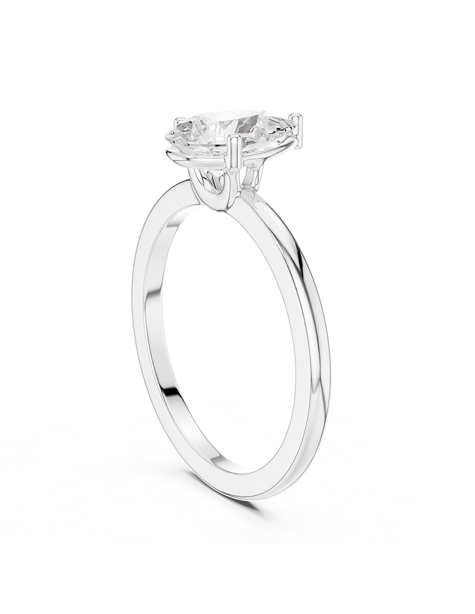 Anillo de compromiso de Oro 9 K Zirconia cúbica 3
