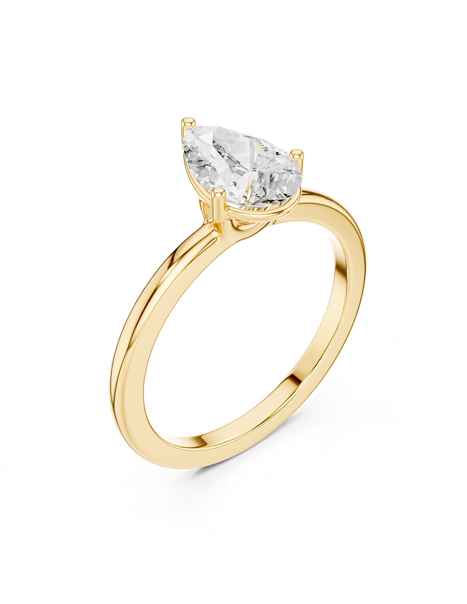 Anillo de compromiso de oro 9 K Amore Mio zirconia cœbica