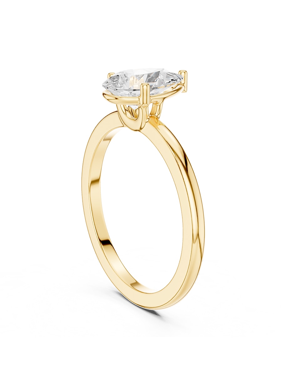 Anillo de compromiso de oro 9 K Amore Mio zirconia cœbica
