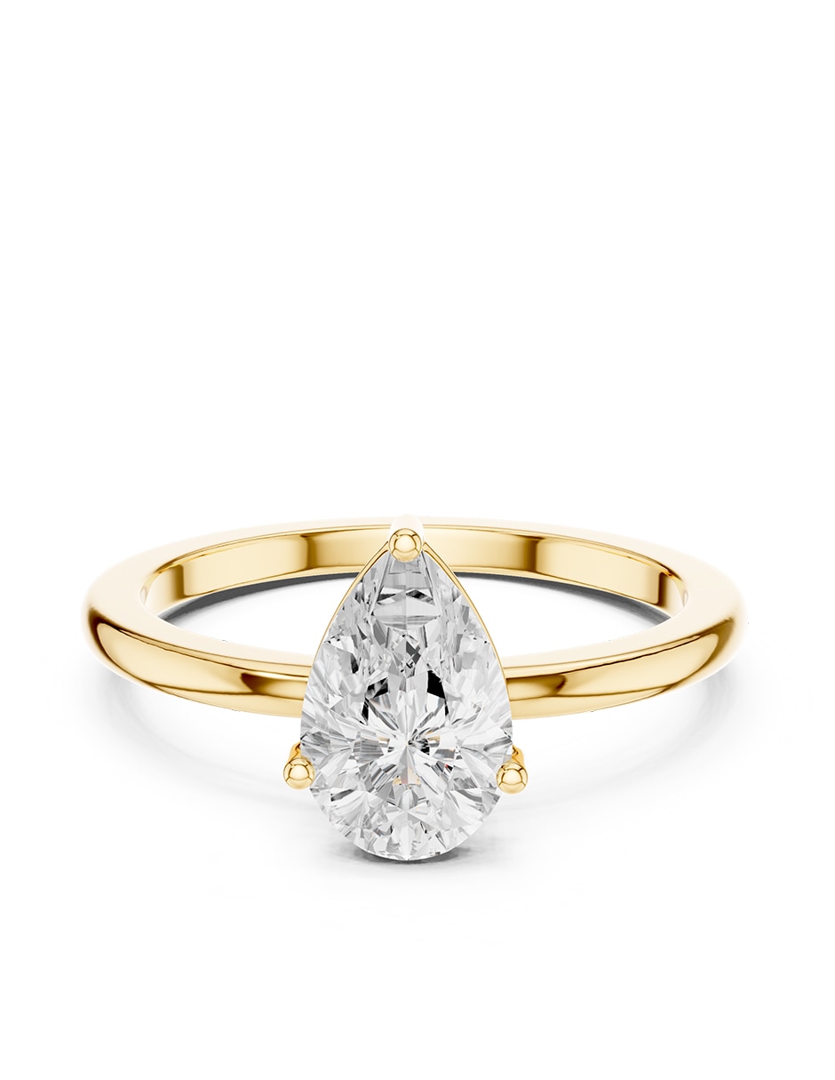 Anillo de compromiso de oro 9 K Amore Mio zirconia cœbica