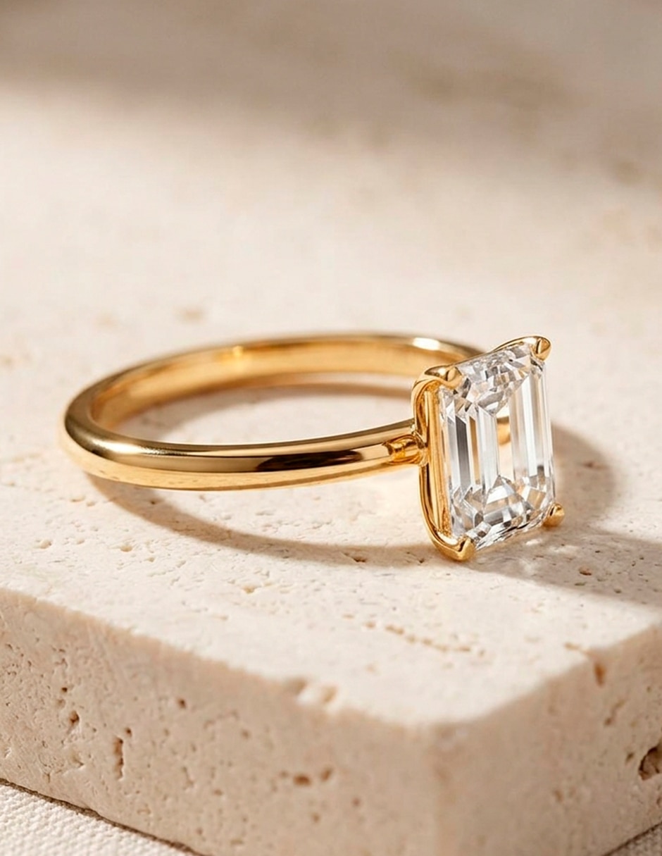 Anillo de compromiso de oro 18 K Amore Mio diamante de laboratorio
