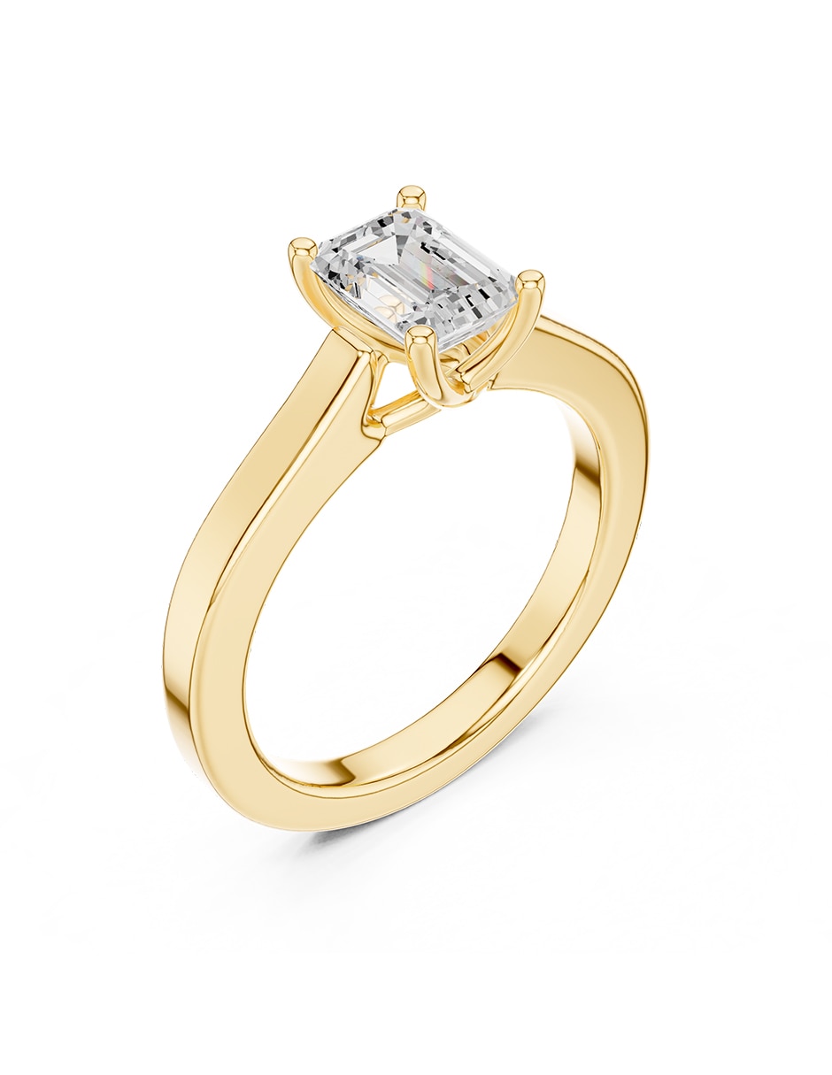Anillo de compromiso de oro 9 K Amore Mio diamante de laboratorio