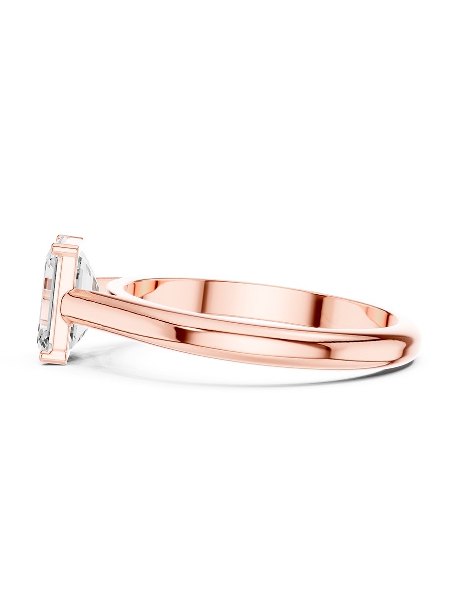 Anillo de compromiso de oro 18 K diamante de laboratorio 5