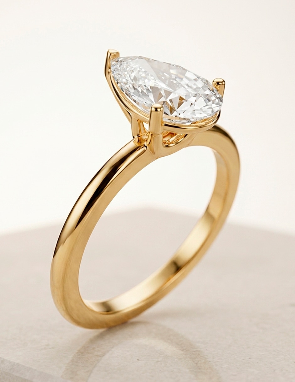 Anillo de compromiso de oro 18 K Amore mio zirconia cúbica