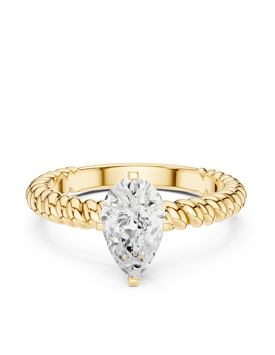 Anillo de compromiso de Oro 14 k ! Zirconia cúbica