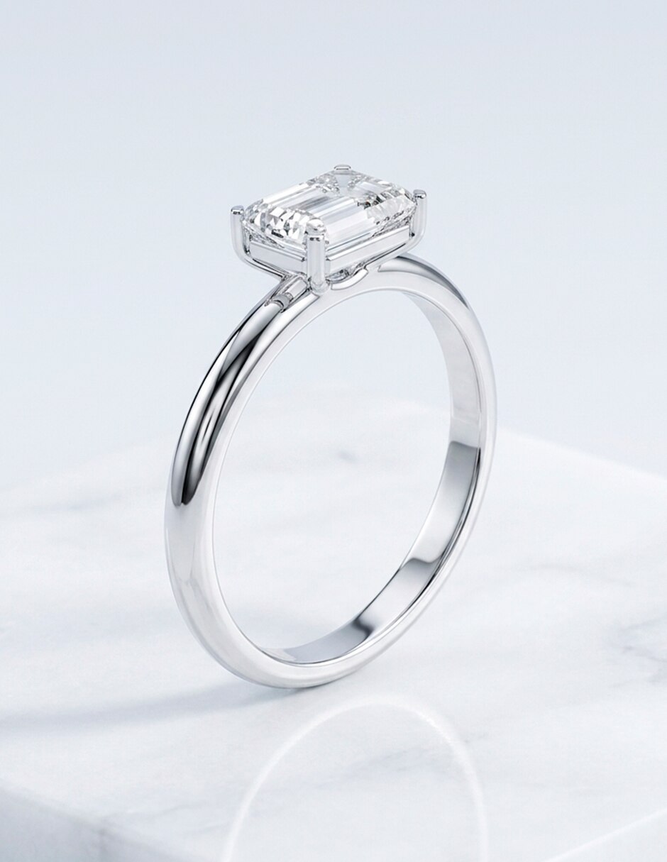 Anillo de compromiso de oro 14 k Amore Mio! diamante de laboratorio 3