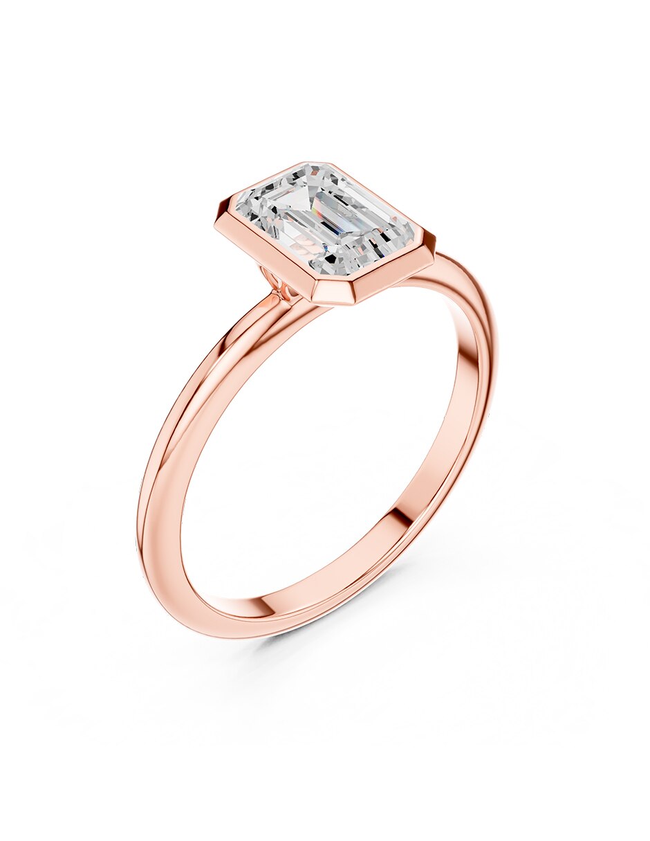Anillo de compromiso de oro 18 K diamante de laboratorio 2