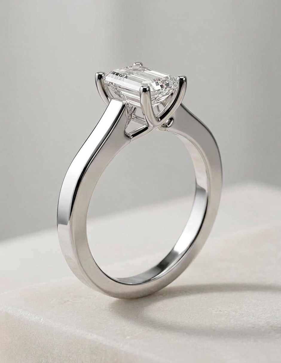 Anillo de compromiso de oro 18 K diamante de laboratorio 6
