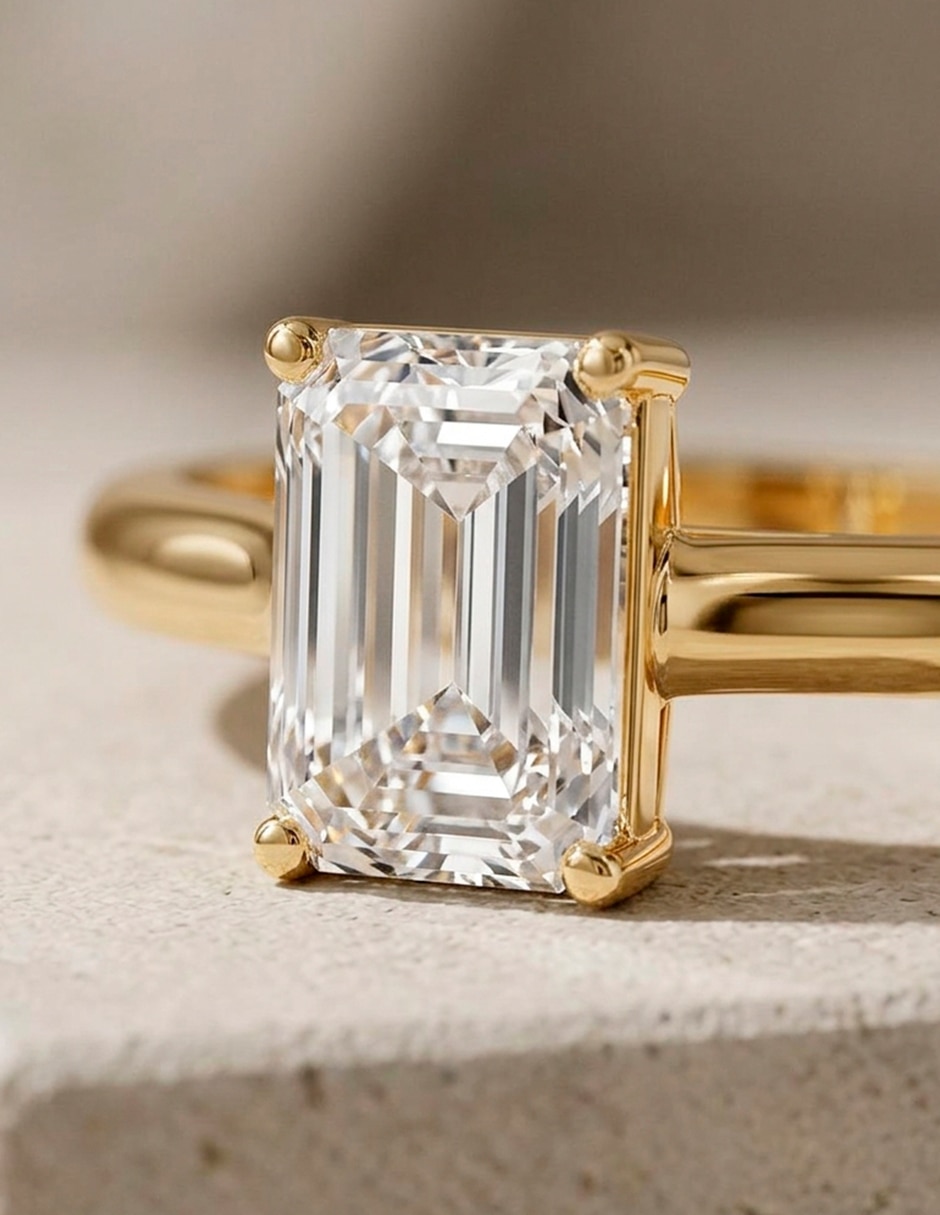 Anillo de compromiso de oro 9 K Amore mio diamante de laboratorio