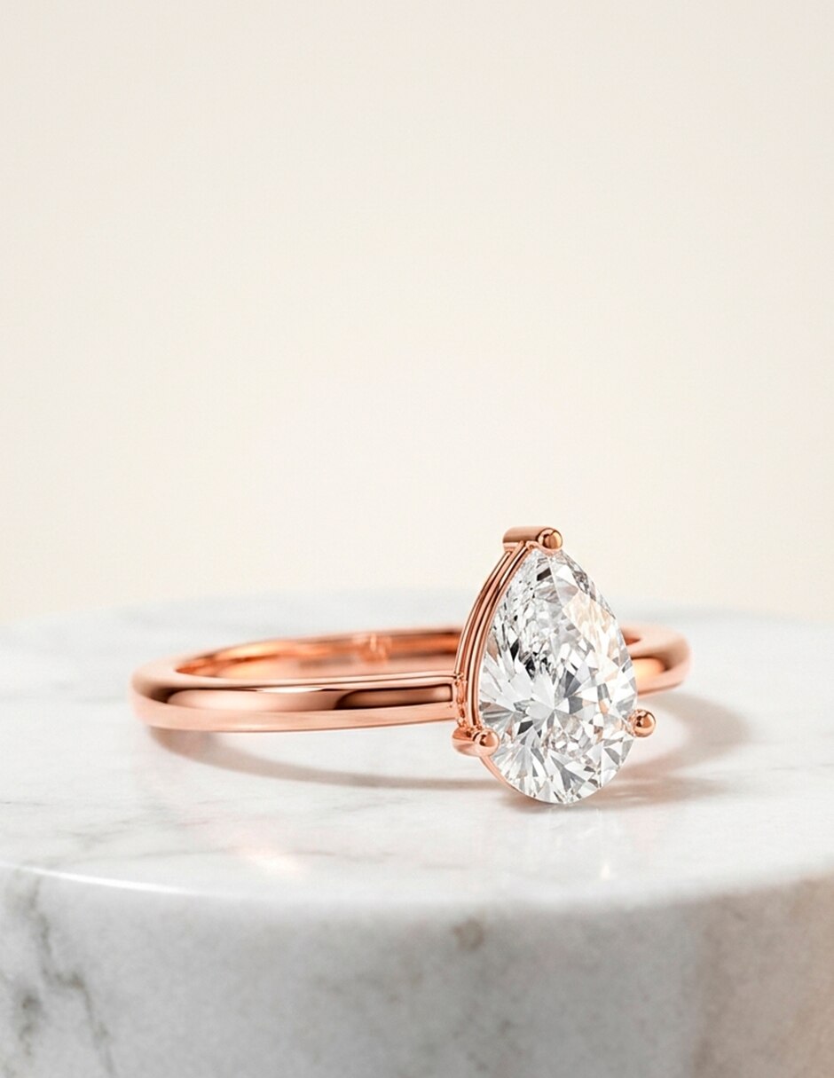 Anillo de compromiso de oro 18 k Amore Mio! diamante de laboratorio 3
