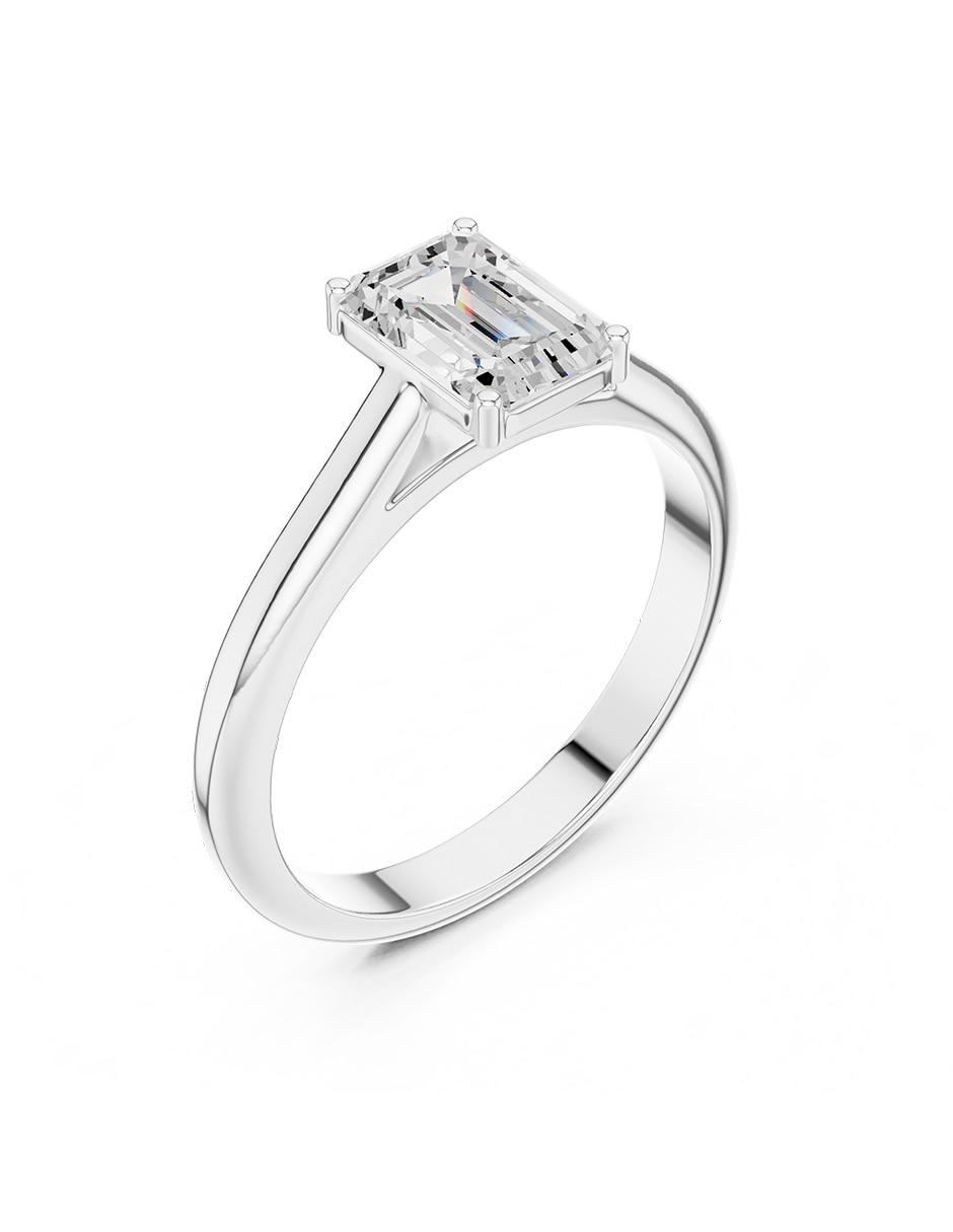 Anillo de compromiso de oro 14 K diamante de laboratorio 2