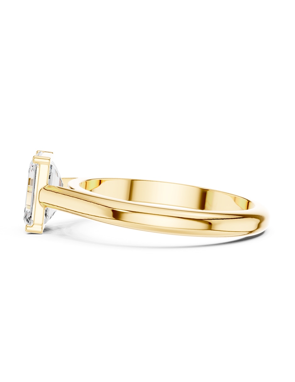 Anillo de compromiso de oro 14 K Amore Mio diamante de laboratorio