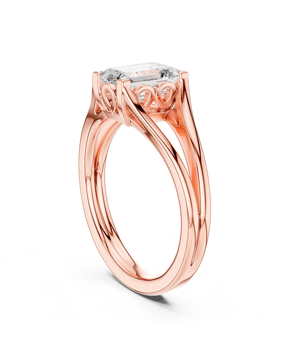 Anillo de compromiso de oro 18 K diamante de laboratorio 3