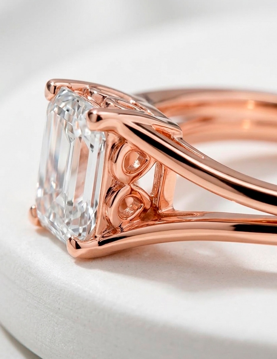 Anillo de compromiso de oro 18 K diamante de laboratorio 7