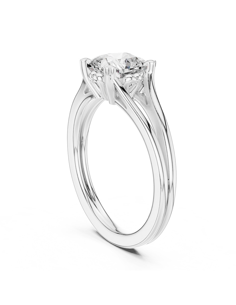Anillo de compromiso de oro 9 K diamante de laboratorio 3