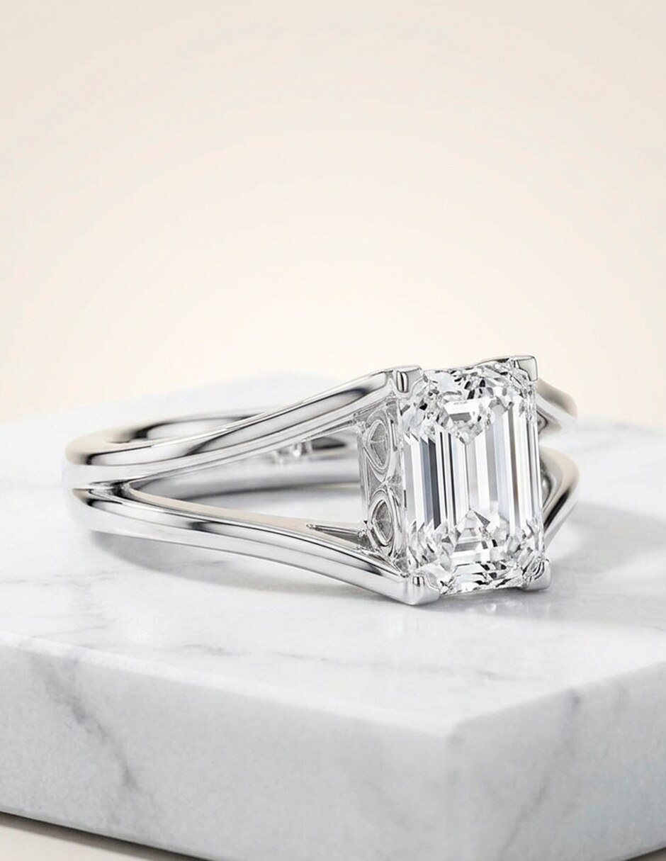 Anillo de compromiso de oro 18 k Amore Mio! diamante de laboratorio 8