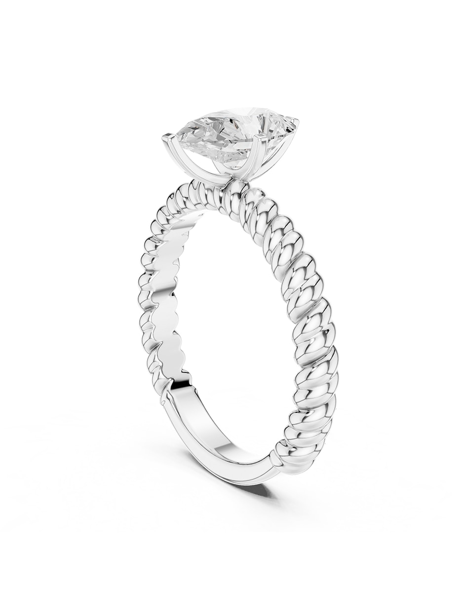 Anillo de compromiso de oro 18 K diamante de laboratorio 3