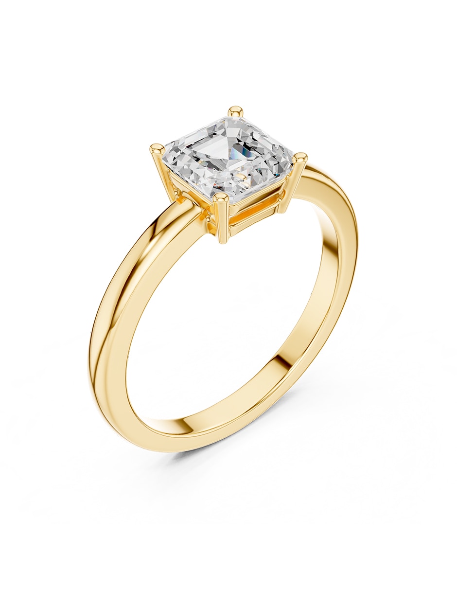 Anillo de compromiso de oro 14 k amore mio