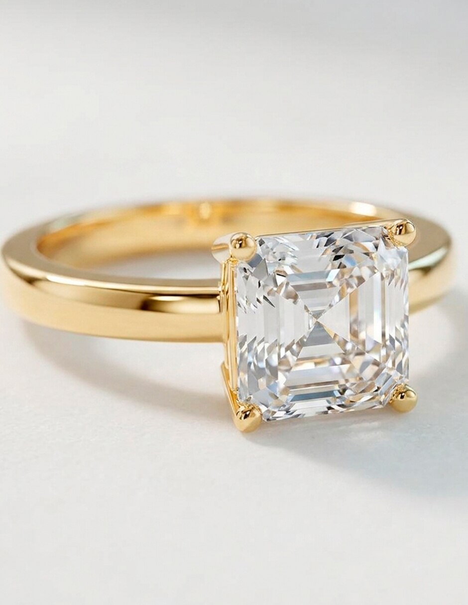 Anillo de compromiso de oro 14 k amore mio