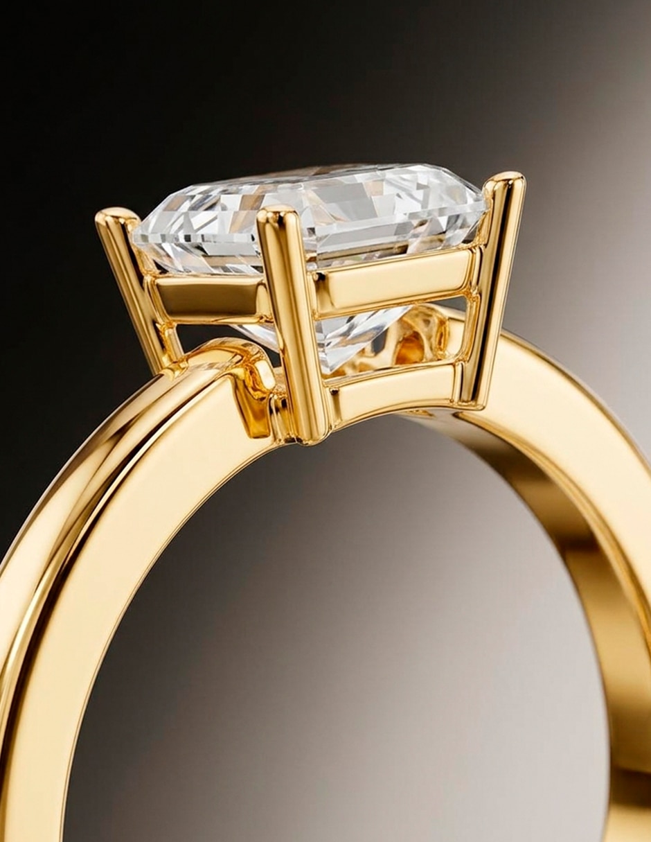Anillo de compromiso de oro 14 k amore mio