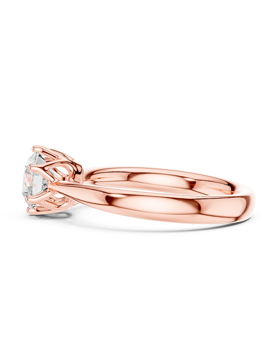 Anillo de compromiso de oro 14 K diamante de laboratorio 5