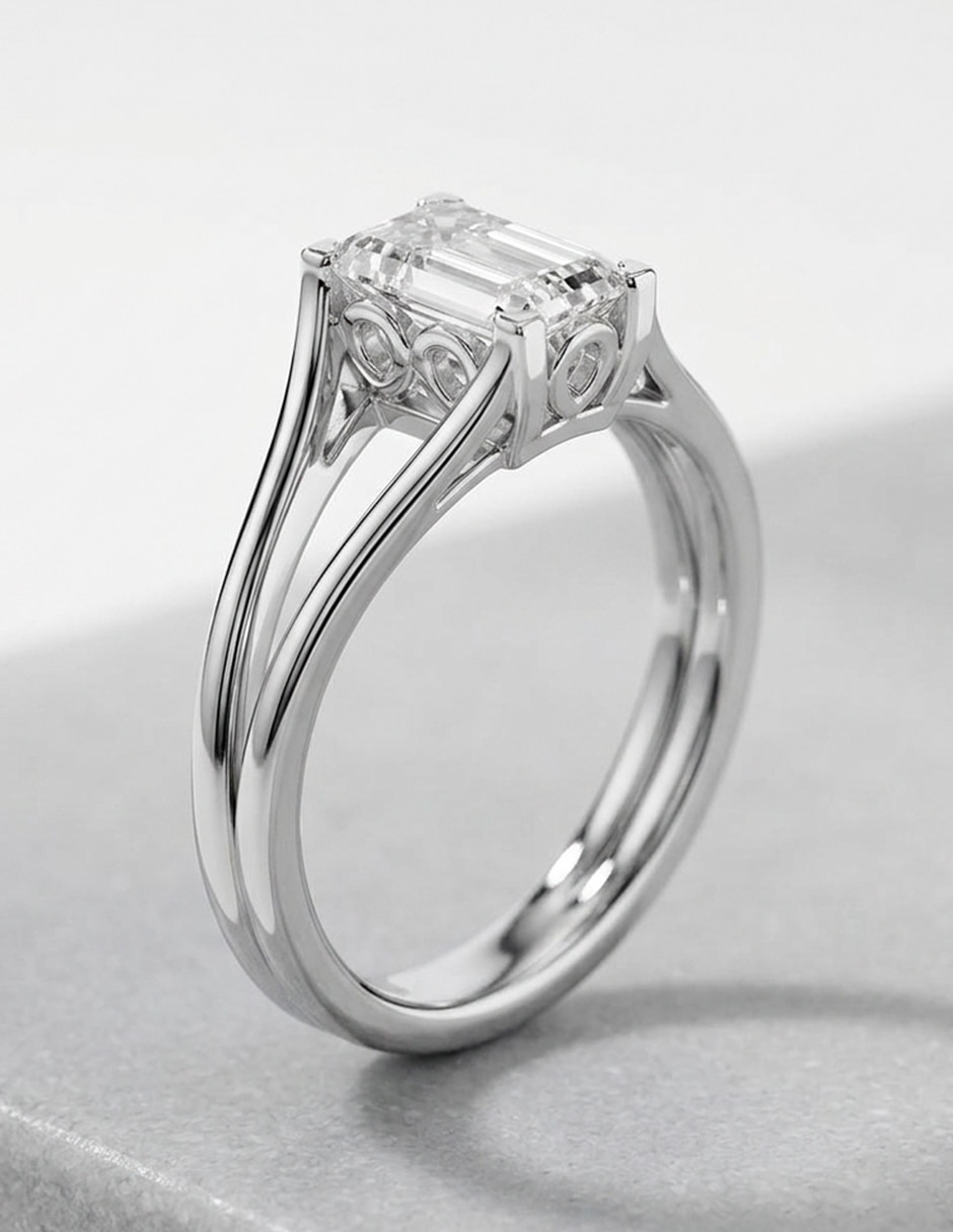 Anillo de compromiso de oro 18 K diamante de laboratorio 6